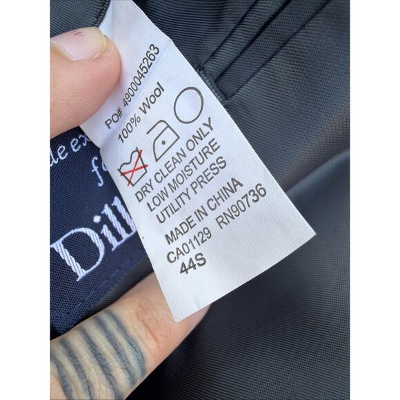 Ralph Lauren Mens gray Pint Stripe Suit Jacket, blazer size 44S. 100% Wool - Picture 8 of 10